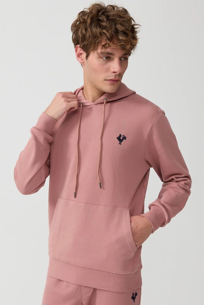 Visage:  Sweat à Capuche avec l’emblématique Logo du Coq Brodé - 66