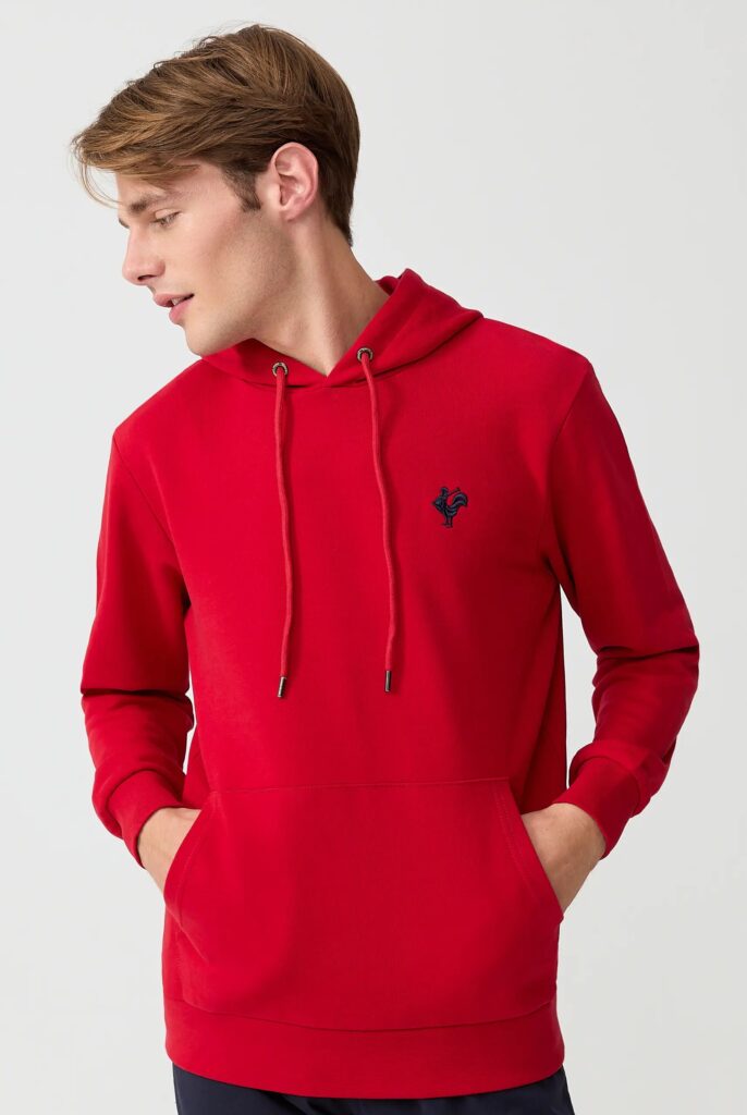 Visage:  Sweat à Capuche avec l’emblématique Logo du Coq Brodé - 12