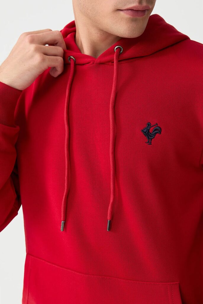 Visage:  Sweat à Capuche avec l’emblématique Logo du Coq Brodé - 9