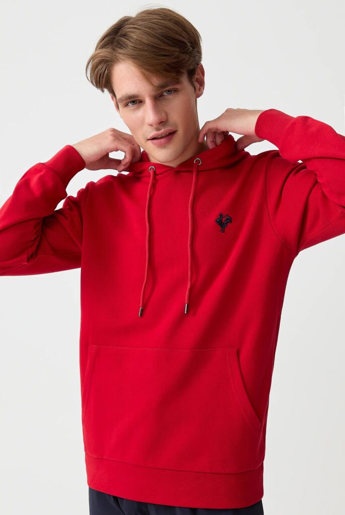 Visage:  Sweat à Capuche avec l’emblématique Logo du Coq Brodé - 10