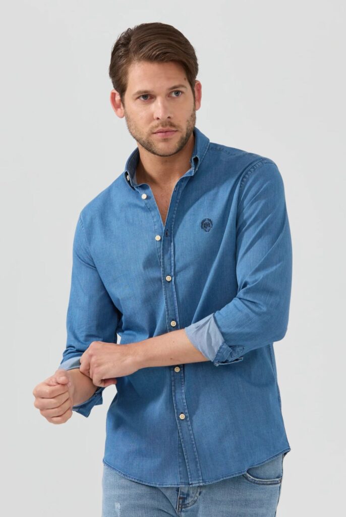 Wisconsin : Chemise en Jean Coupe Classique - 11
